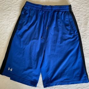 UNDER ARMOUR Royal Blue & Black Basketball Athletic Shorts Men’s Large